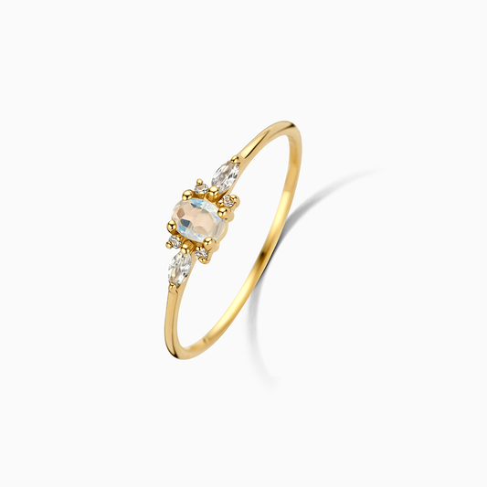 18K Vergoldete Ring | Zirkonia