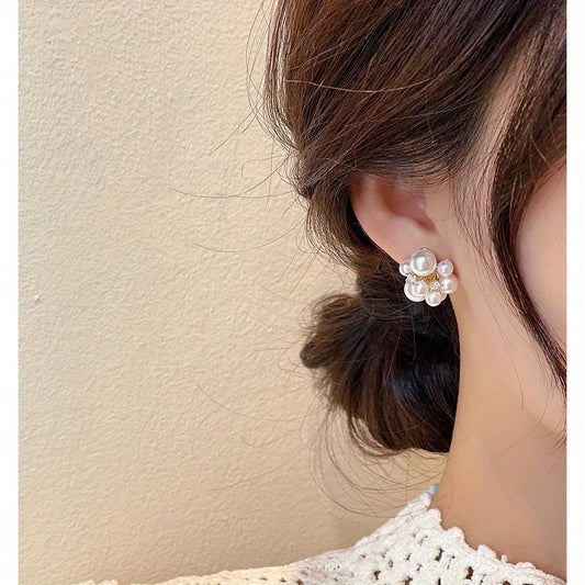 18K Vergoldete Ohrringe | Perlenstil