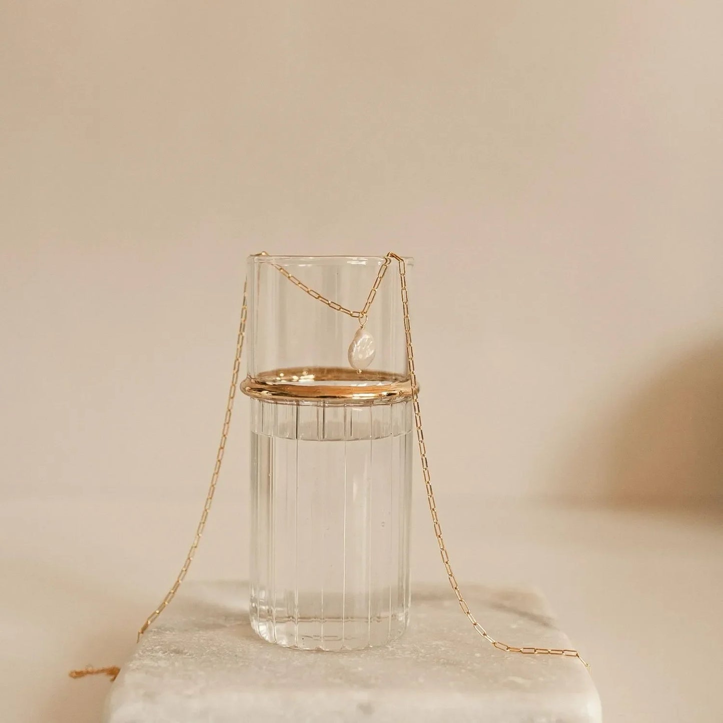 18K Vergoldete 'Riva'Perle-kette