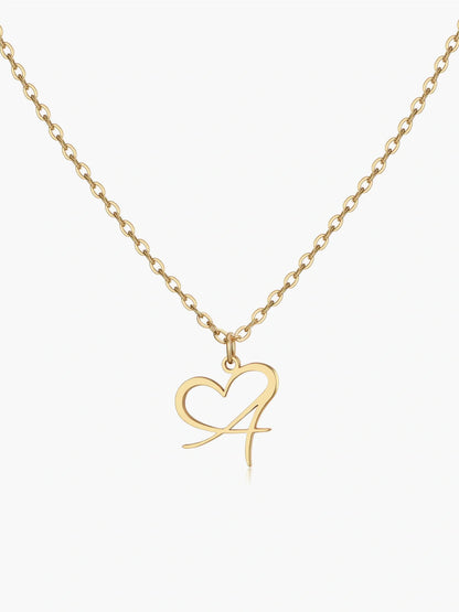 18K Vergoldete Hertz Buchstaben-Kette