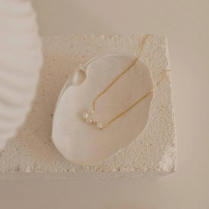 18K Vergoldete 'Celia' Perle-Kette