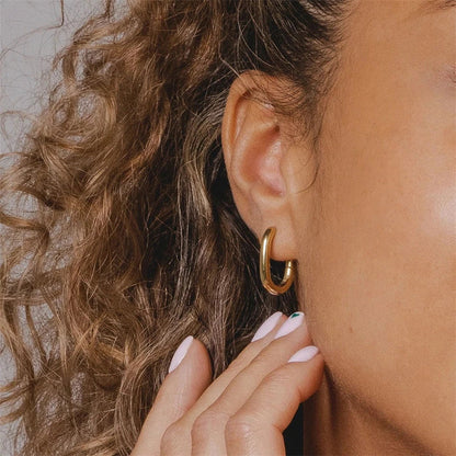 18K Vergoldete Ohrringe | Celestia Hoops