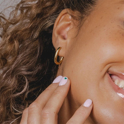 18K Vergoldete Ohrringe | Celestia Hoops