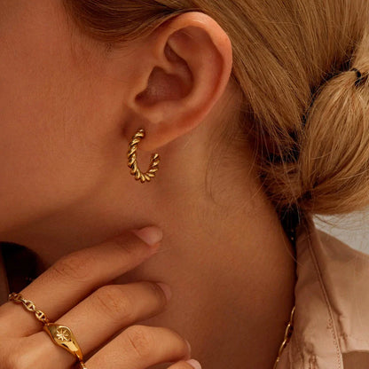 18K Vergoldete Ohrringe | Creolen