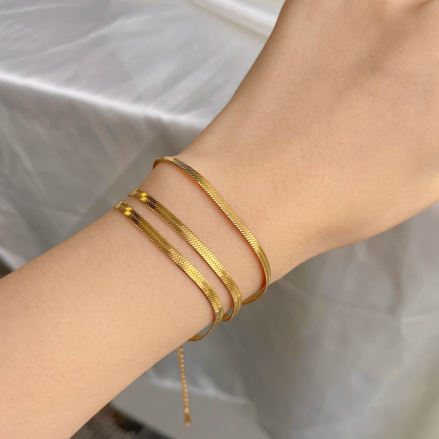18-Karat Gold Vergoldete Choker-Halskette in Verschiedenen Größen