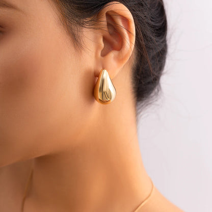 18-Karat Gold Vergoldete Tropfenform Ohrringe