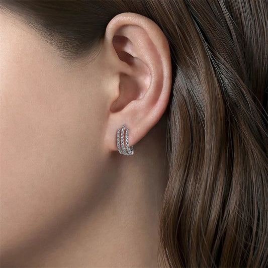 925 Sterling Silber Zirkonia Kristall Ohrringe