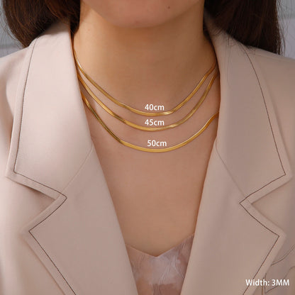 18-Karat Gold Vergoldete Choker-Halskette in Verschiedenen Größen