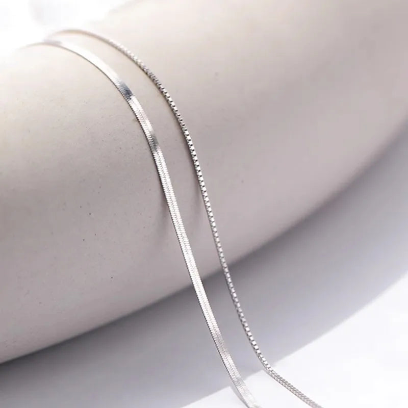 925 Sterling Silber Vergoldete Zweilagige Kette