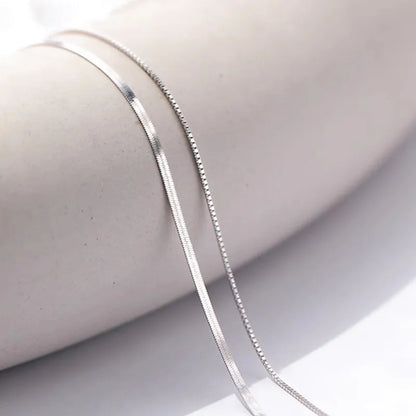 925 Sterling Silber Vergoldete Zweilagige Kette