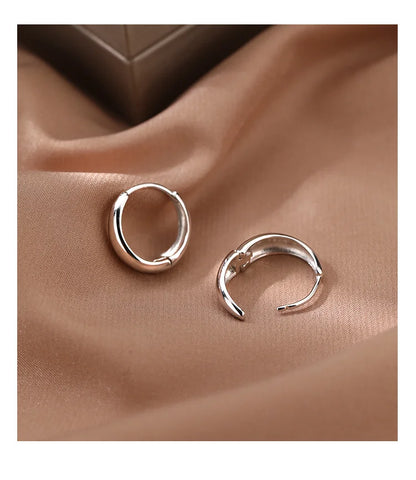 925 Sterling Silber Kleine Ring Ohrringe