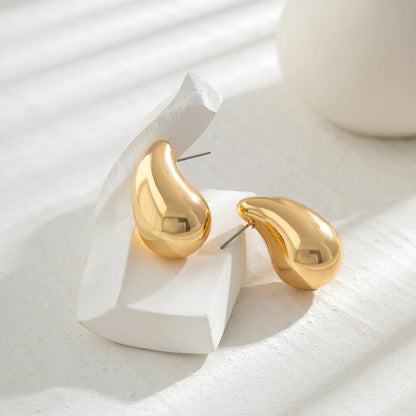 18-Karat Gold Vergoldete Tropfenform Ohrringe