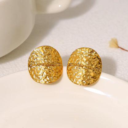 18 Karat Gold Vergoldete Verstellbare Ring mit Geschmeidiger Struktur