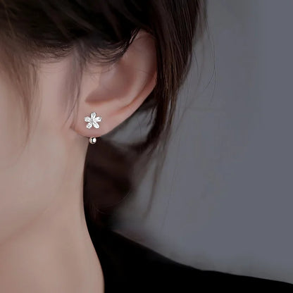 925 Sterling Silber Kleine Blumen Ohrringe
