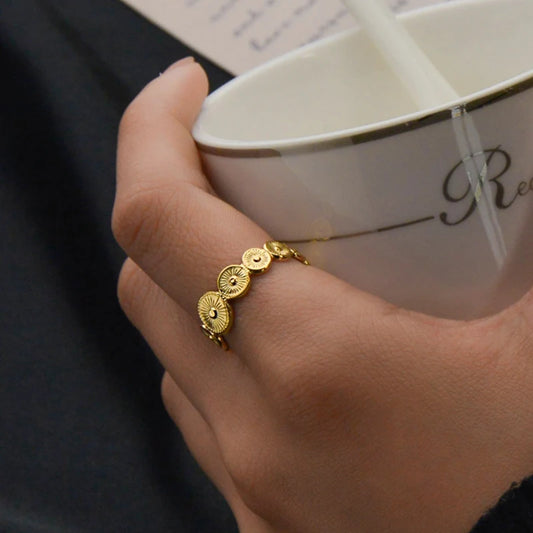 18K Vergoldete Ring | Vergoldeter Vintage-Stil