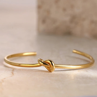 18-Karat Gold Vergoldetes Knotenarmband