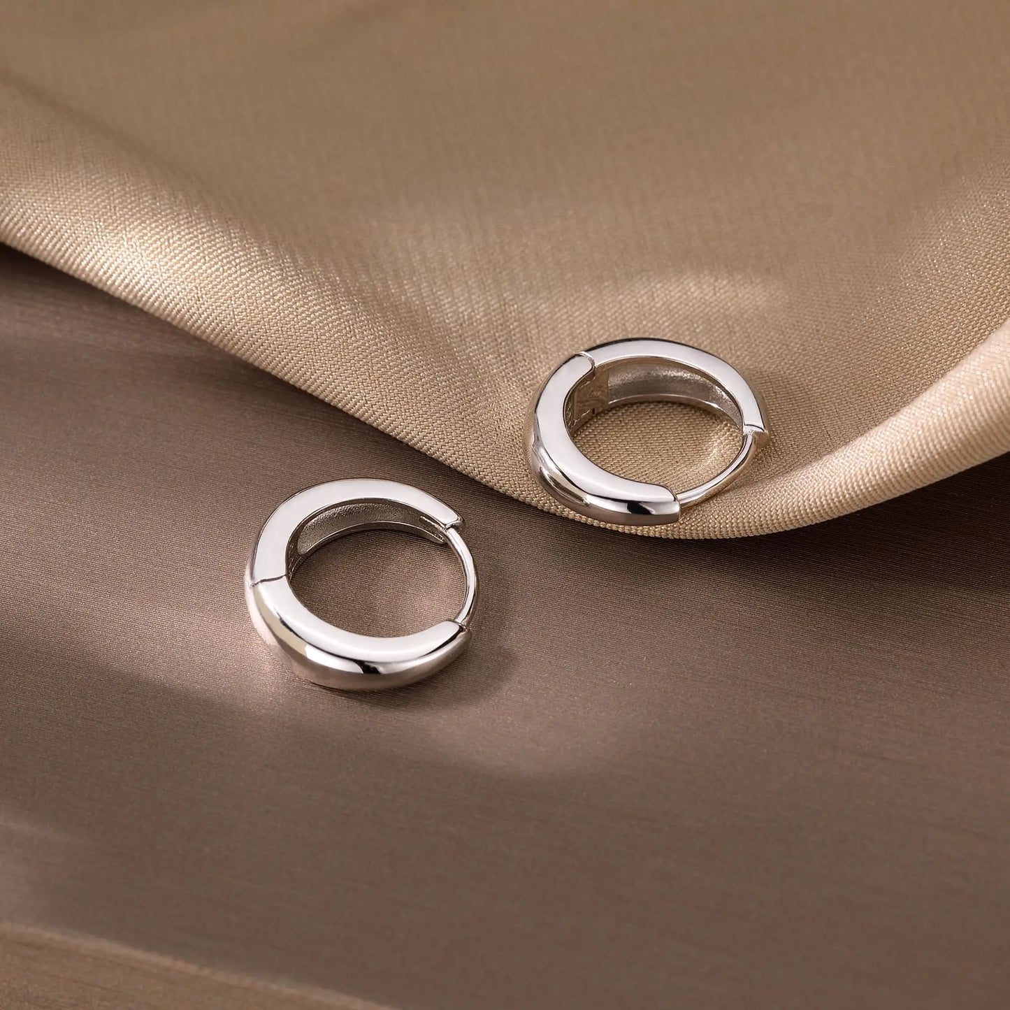 925 Sterling Silber Kleine Ring Ohrringe