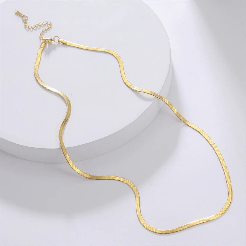 18-Karat Gold Vergoldete Choker-Halskette in Verschiedenen Größen