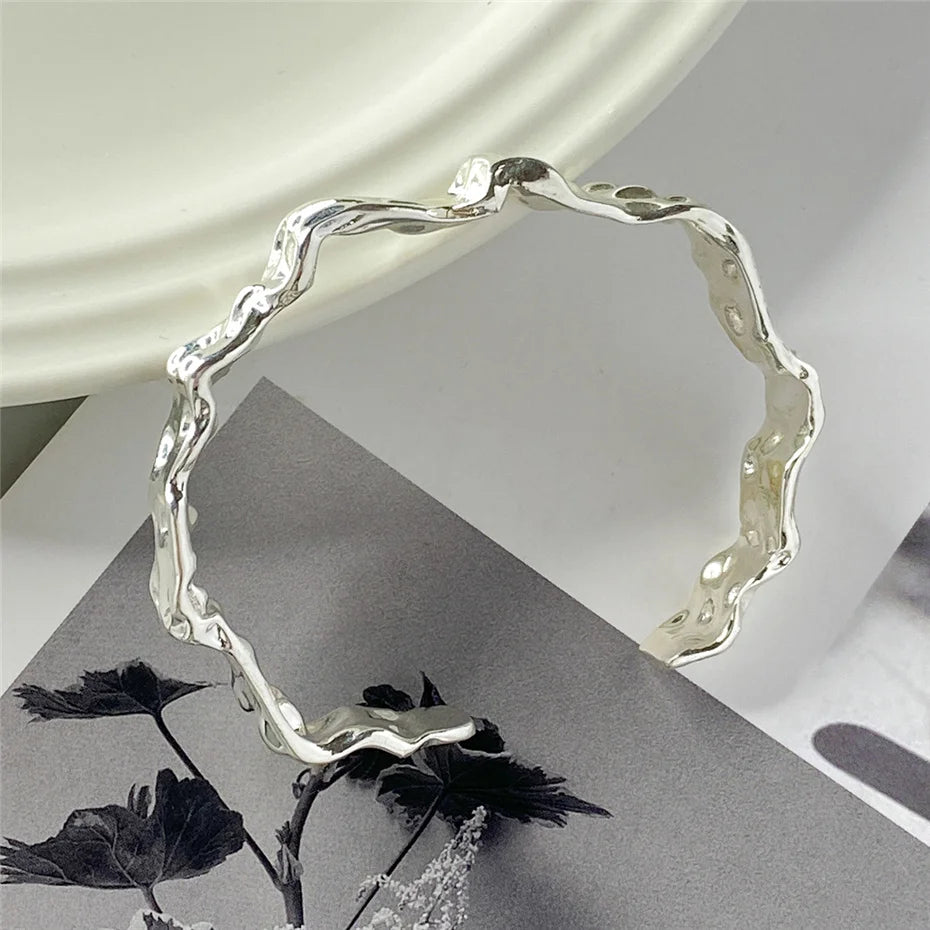 925 Sterling Silber Vergoldete Schwere Armreife