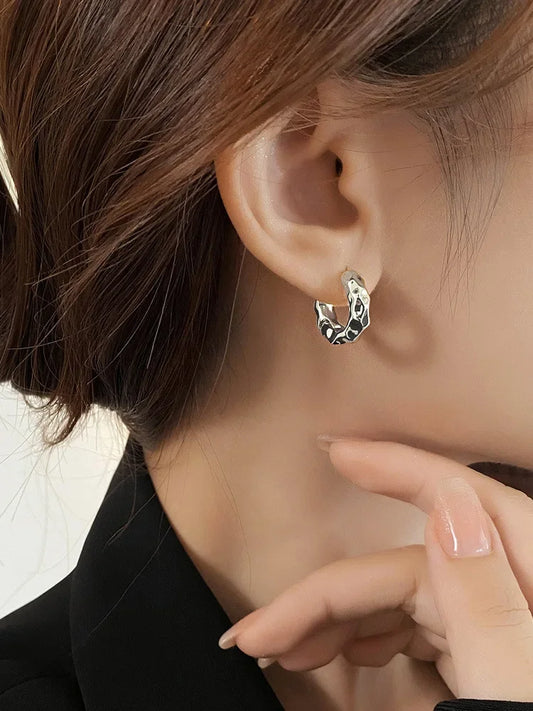 925 Sterling Silber Vergoldete Trendige Ohrringe