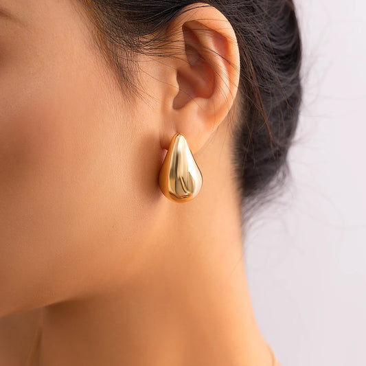 18-Karat Gold Vergoldete Tropfenform Ohrringe
