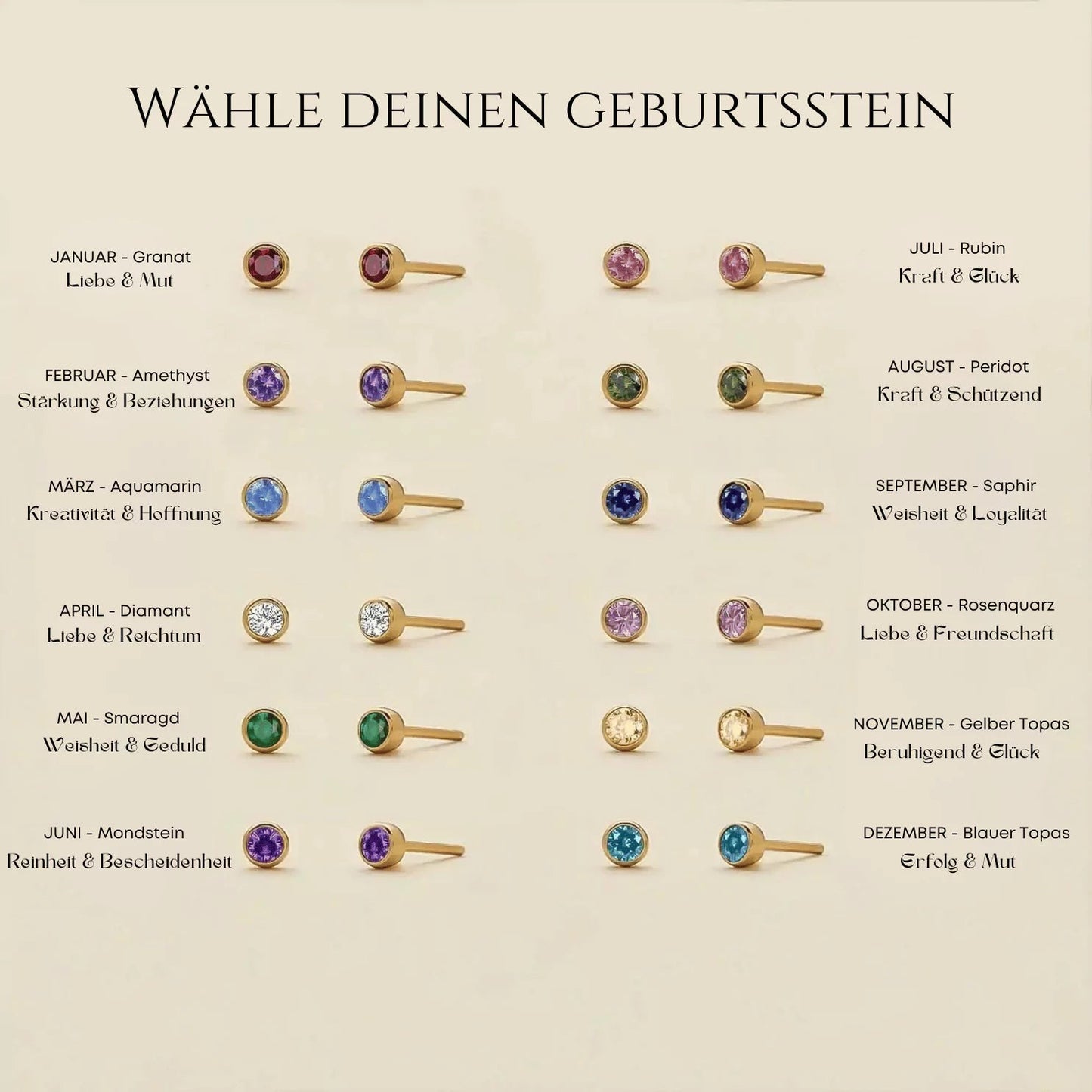 18K Vergoldete Ohrringe | Celine Stecker